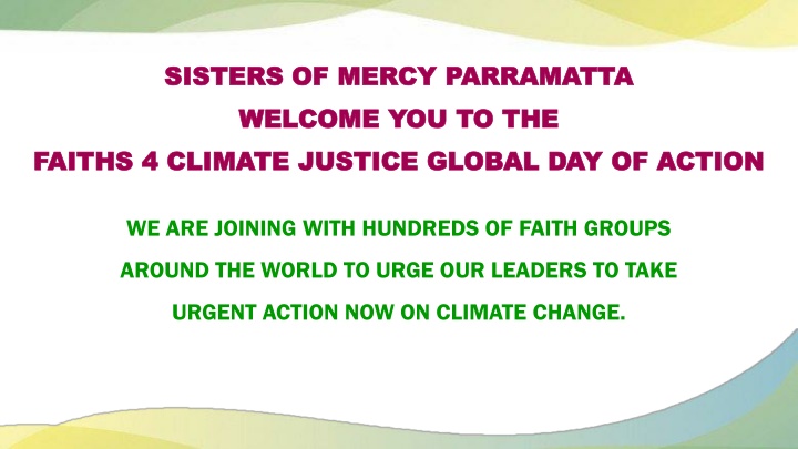 Faiths for Climate Justice Global Day of Action