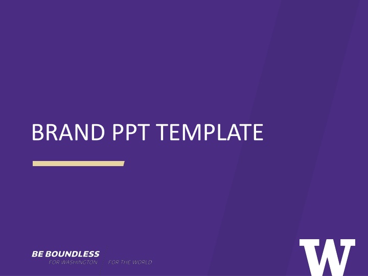University of Washington Brand PowerPoint Template