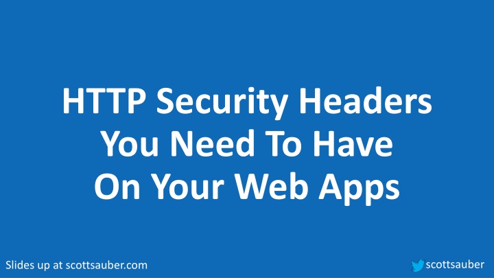 HTTP Security Headers for Web Apps
