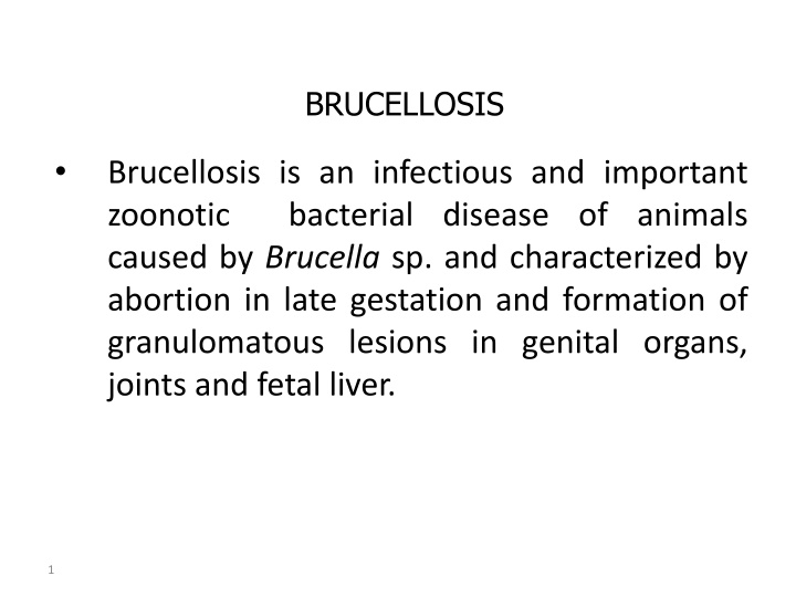 Brucellosis: Causes, Transmission, and Control