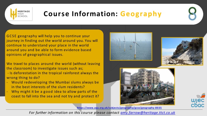 Geography: GCSE Course Overview, Assessment & Beyond