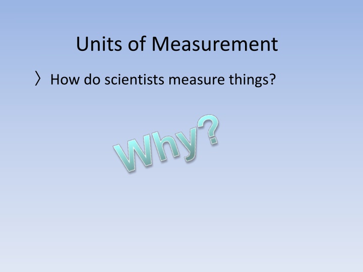 Measurement in Science