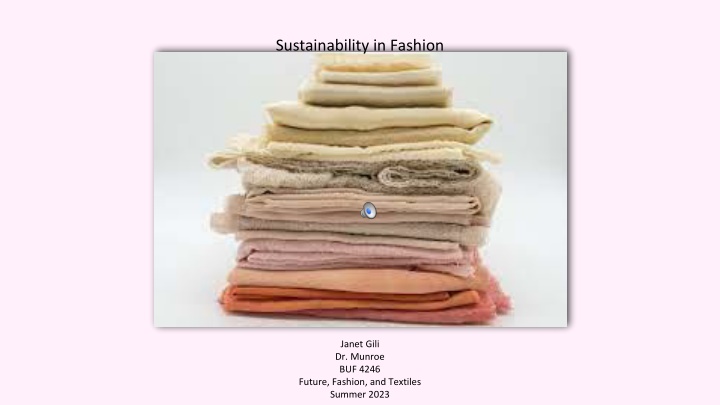Sustainability in Fashion