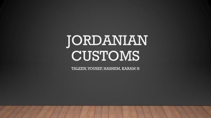 Jordanian Wedding Customs and Traditions