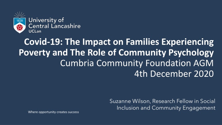 Impact of Covid-19 on Child Poverty in West Cumbria: Insights and Actions