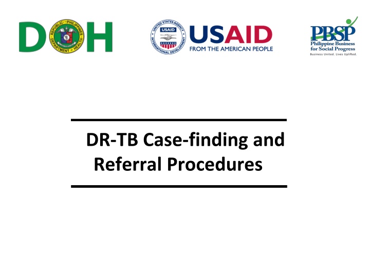 Tuberculosis Case Finding and Referral Procedures