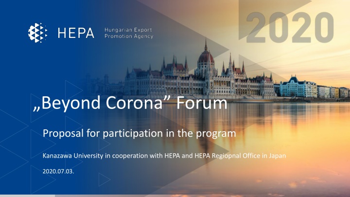 Kanazawa University - Beyond Corona Forum 2020