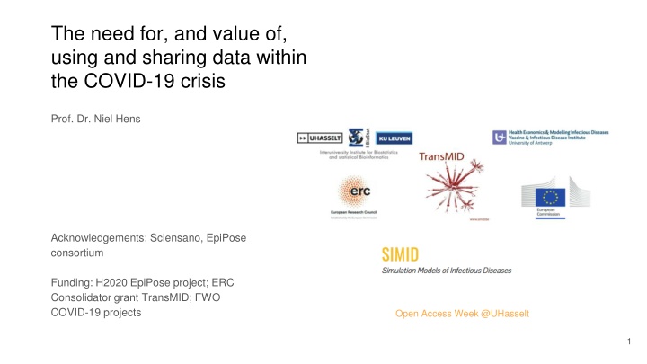 Utilizing and Sharing Data in the COVID-19 Crisis