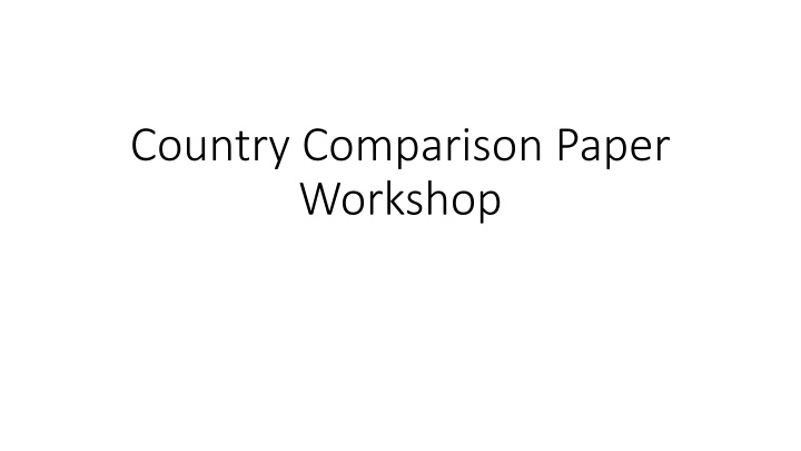Comparative Analysis of Country Development Levels