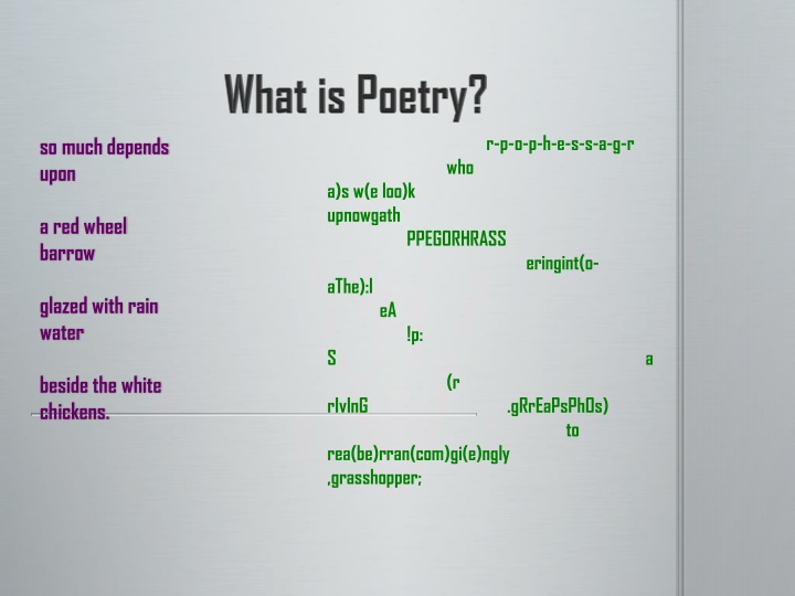 Poetry: Forms, Devices, and Impact