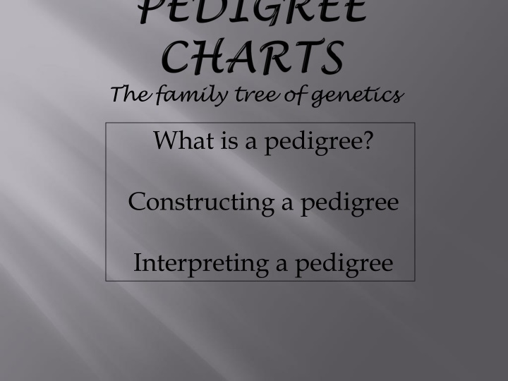 Pedigree Charts in Genetics