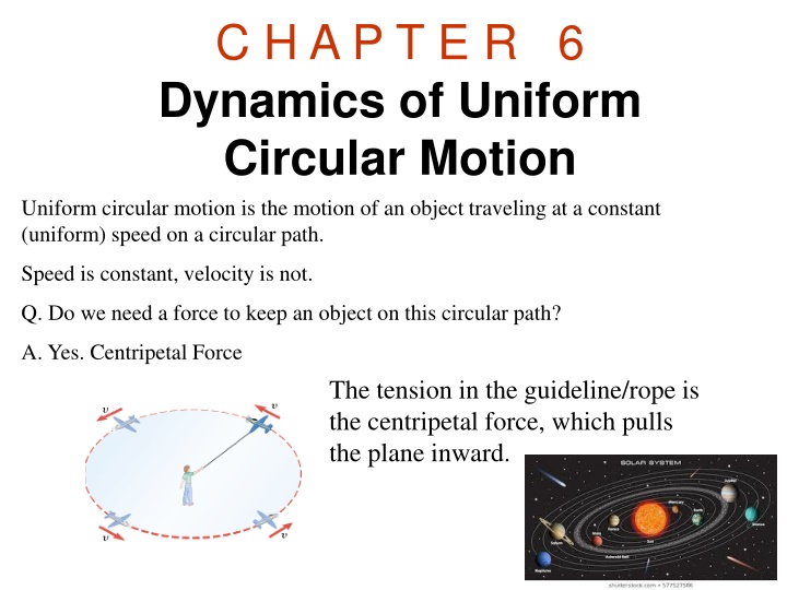Dynamics of Uniform Circular Motion
