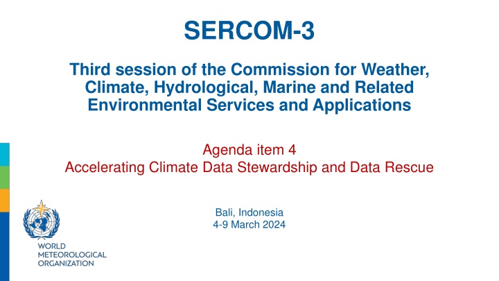 Enhancing Climate Data Stewardship and International Data Rescue Initiatives