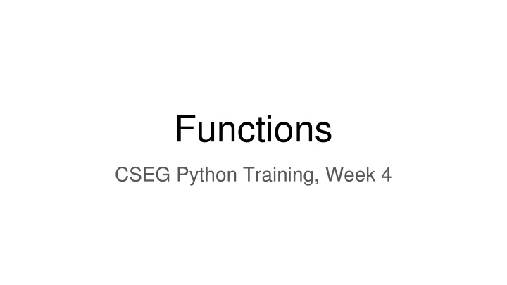 Comprehensive Guide to Python Functions and Scopes