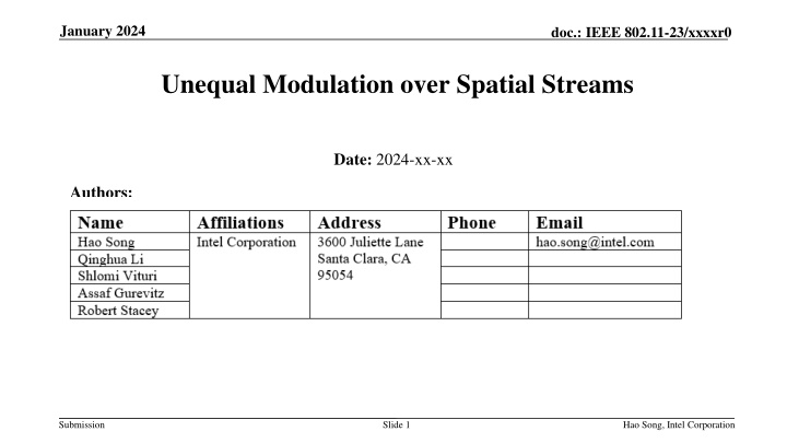 Comparison of Unequal Modulation and Unequal MCS in IEEE 802.11-23