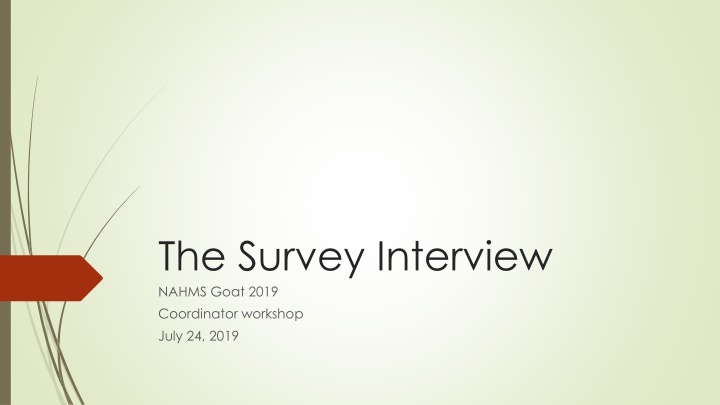 Implementing Survey Methodology in Livestock Studies