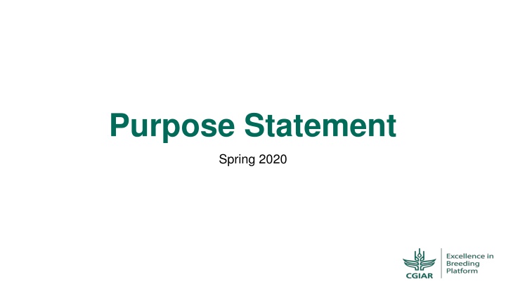 The Purpose Statement Process