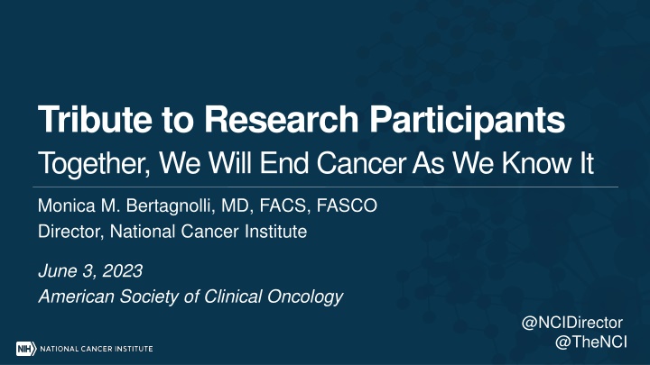Tribute to Research Participants: Ending Cancer Together