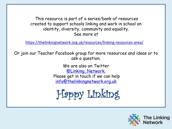 Identity and Community Exploration in School: TLN Identity Pack Lesson