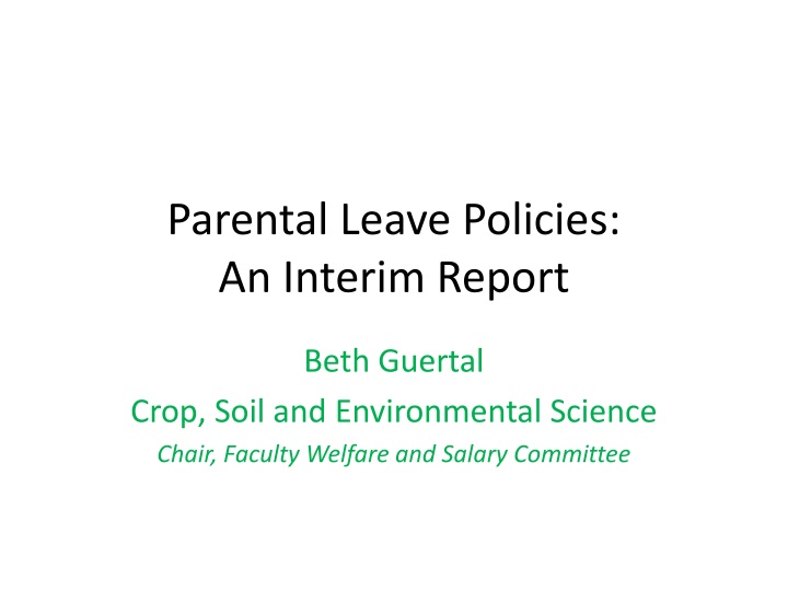 Parental Leave Policies: An Overview