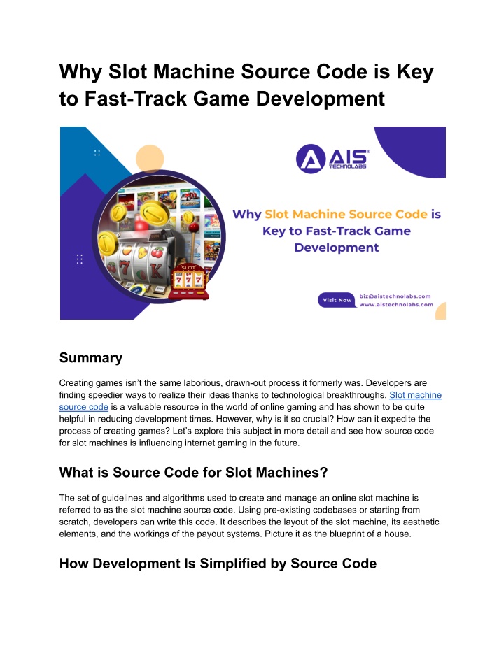 why slot machine source code is key to fast track n.w