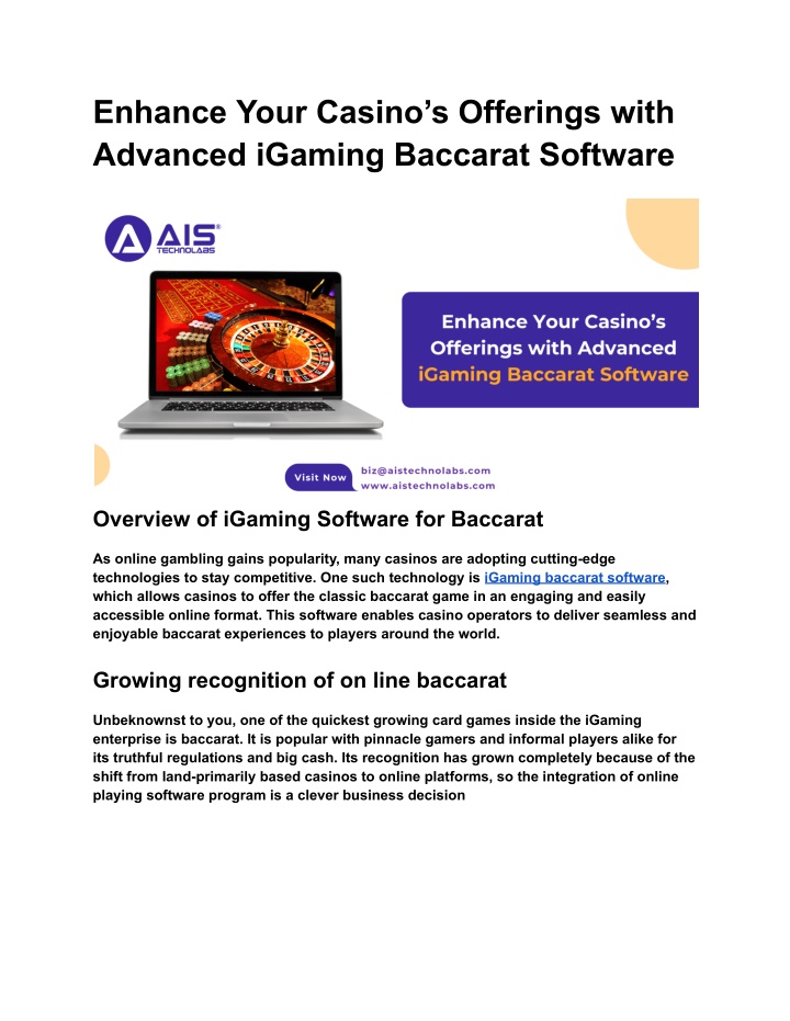 enhance your casino s offerings with advanced n.w