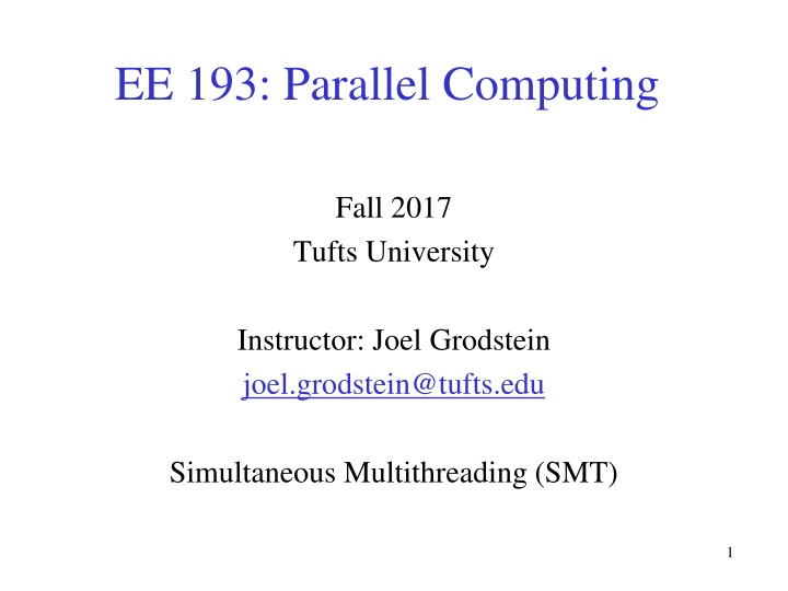 Introduction to Parallel Computing Concepts