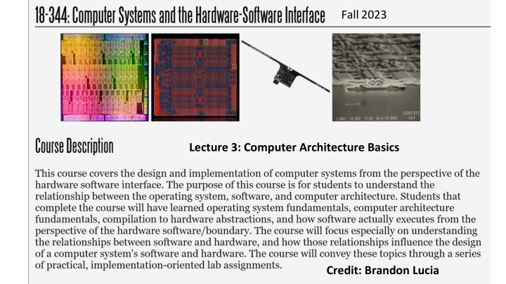 Computer Architecture Basics: Recap of Key Concepts and Optimization Strategies