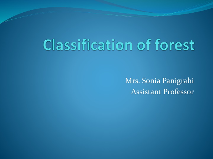 Forest Classification and Management