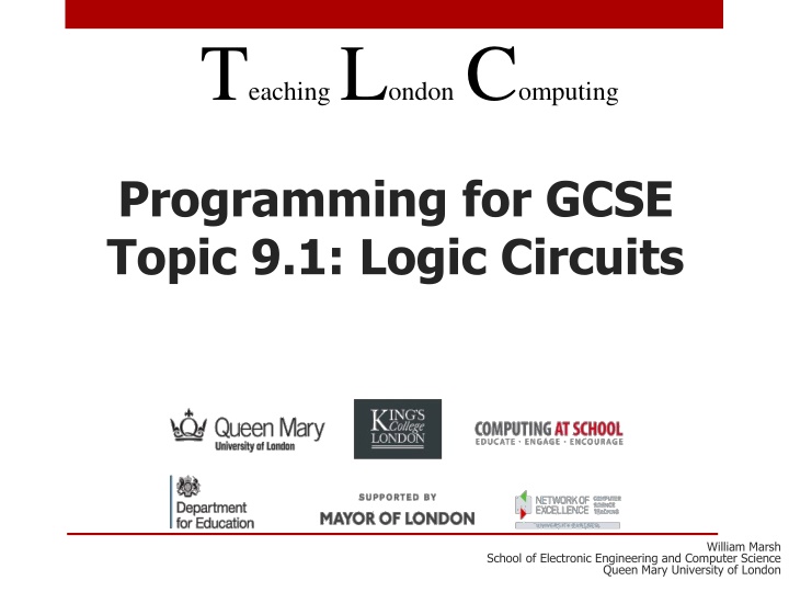 Logic Circuits in Computer Architecture