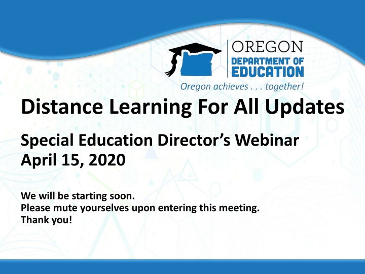 Distance Learning for Special Education: Updates and Guidance