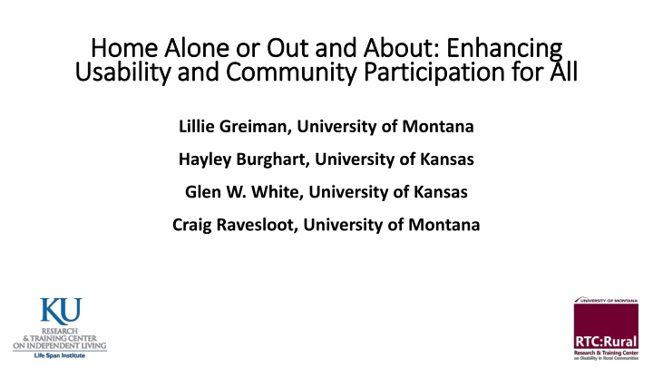 Enhancing Home Usability and Community Participation for All