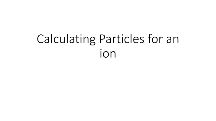 Ion Calculations for Iron Element