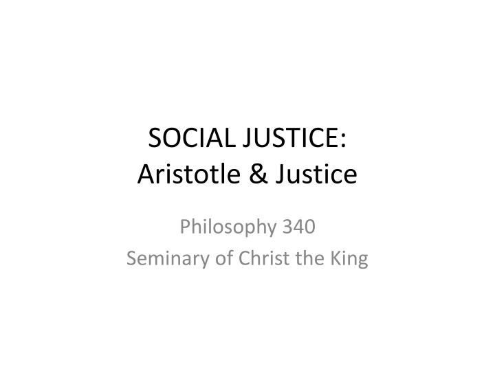 Justice and Rights in Catholic Philosophy