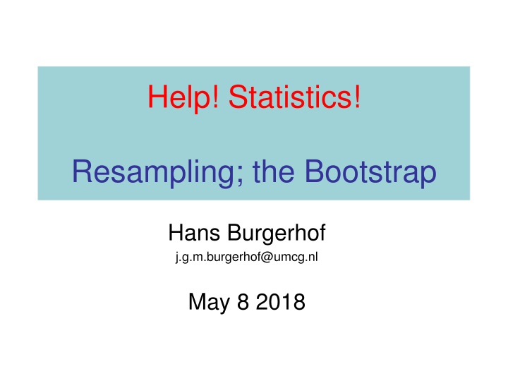 Resampling Techniques in Statistics