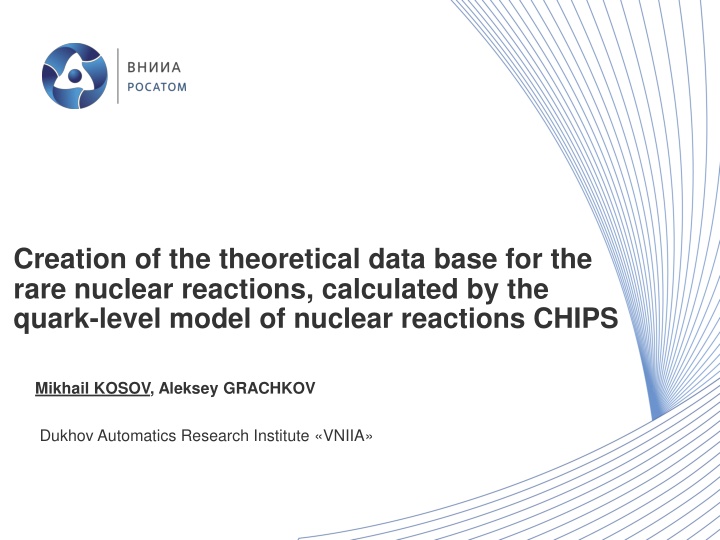 Theoretical Data Base for Rare Nuclear Reactions Using Quark-Level Model
