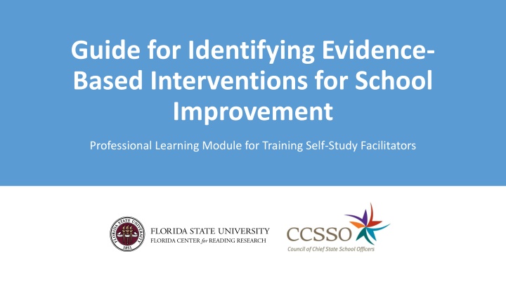 Guide for Identifying Evidence-Based Interventions in School Improvement