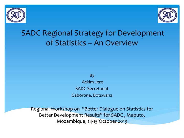 SADC Regional Strategy for Development of Statistics