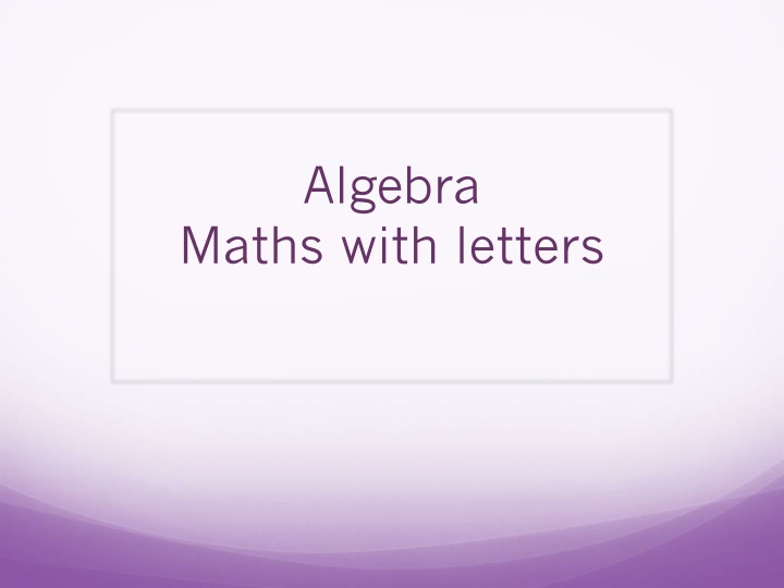 Algebraic Expressions: From Words to Equations