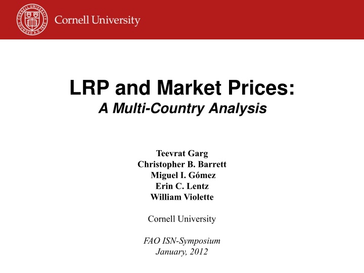 Analyzing Local Procurement and Market Prices Across Multiple Countries