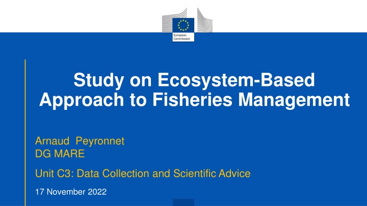 Ecosystem-Based Approach to Fisheries Management Study Overview