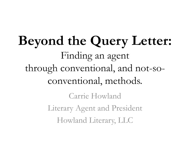 Innovative Approaches to Finding Literary Agents