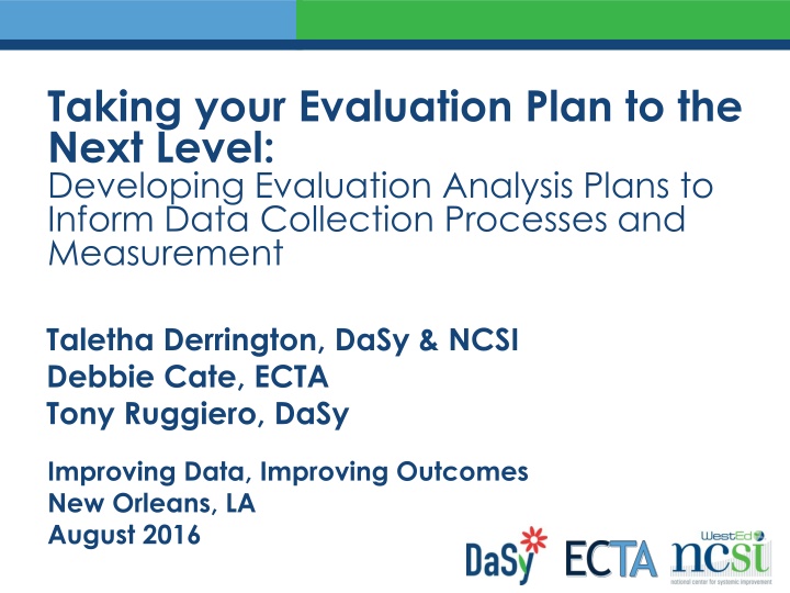 Developing Effective Data Analysis Plans for Evaluation Processes