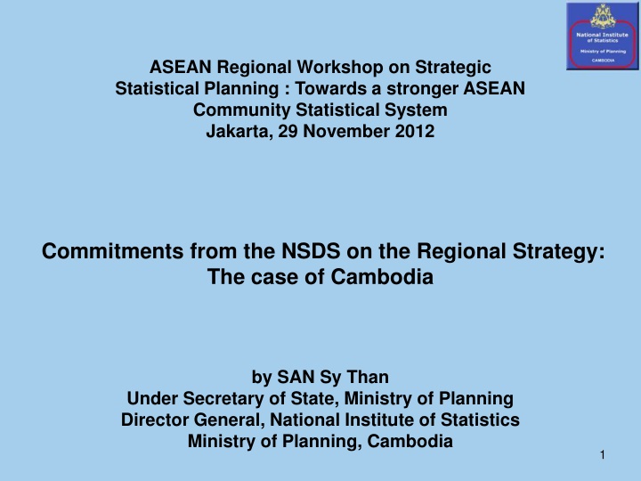 Strengthening Statistical Planning in Cambodia: Insights from ASEAN Workshop