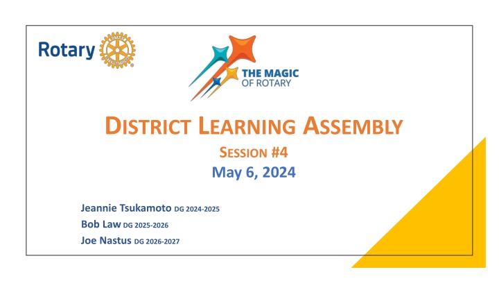 District Learning Assembly Session #4 Summary