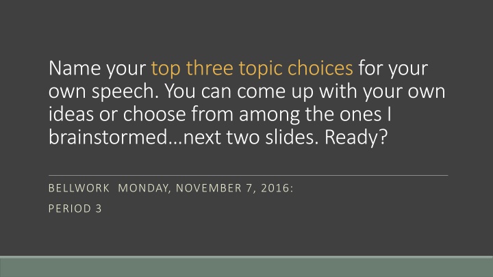 Relevant Speech Topics for High School Students
