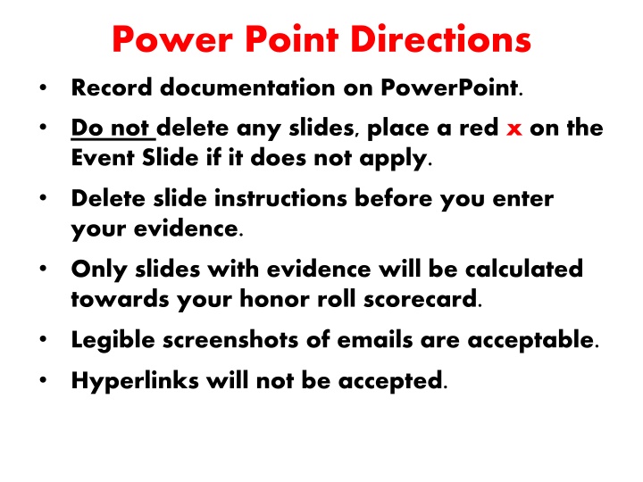 FCCLA Honor Roll Scorecard Guidelines