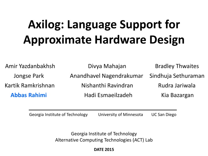 Approximate Computing in Hardware Design: A Comprehensive Overview