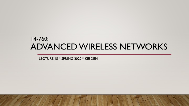 Advanced Wireless Networks: Bluetooth Technology Overview