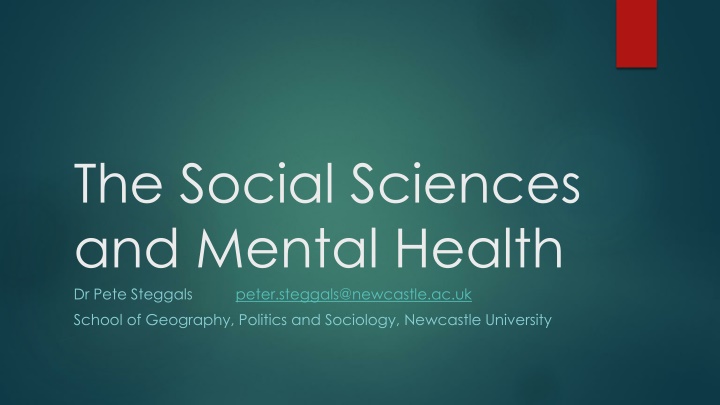 The Intersection of Social Sciences and Mental Health
